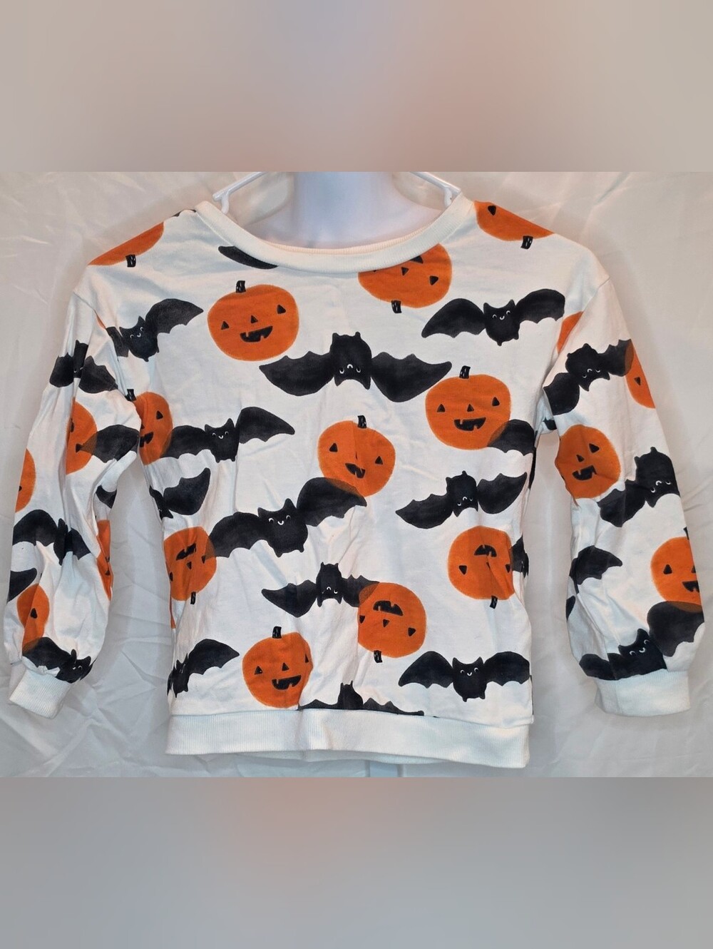 (KIDS) Jack-O-Lantern And Bat Sweater